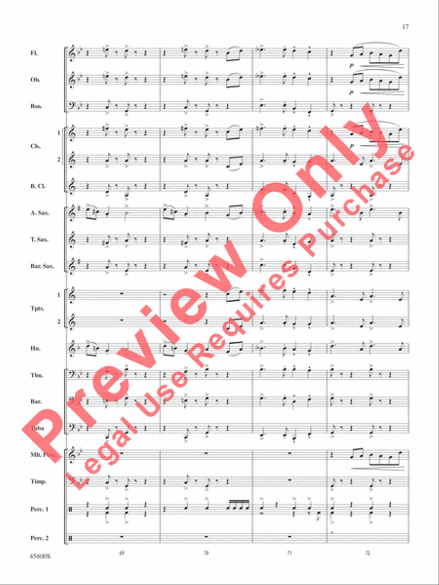 Suite from Fantastic Beasts and Where to Find Them Concert Band scores gallery preview page 18