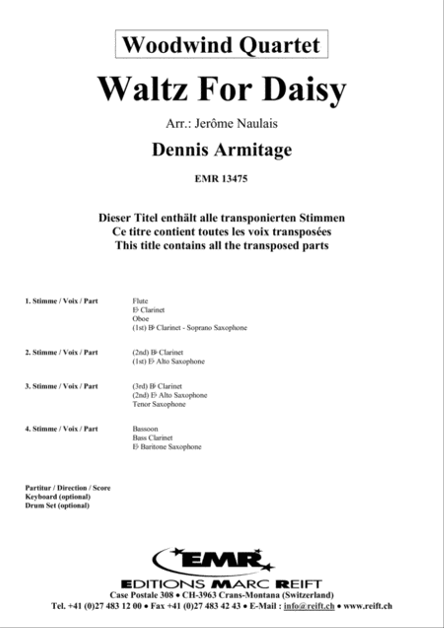 Waltz For Daisy Waltz For Daisy Woodwind Quartet scores gallery preview page 2