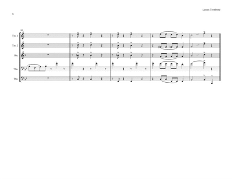 Lassus Trombone Brass Ensemble scores gallery preview page 6