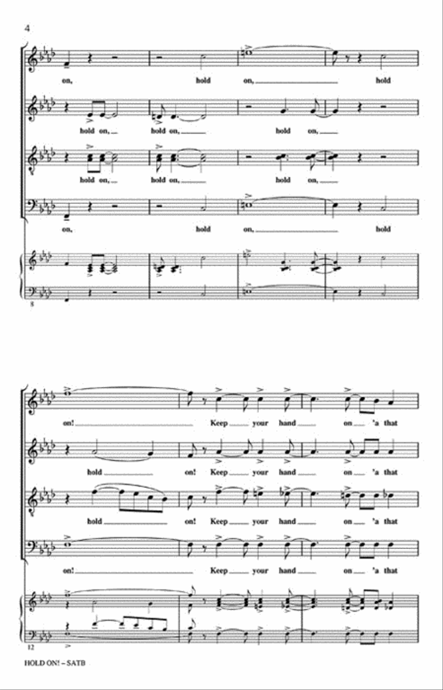 Hold On! Hold On! 4-Part scores gallery preview page 3