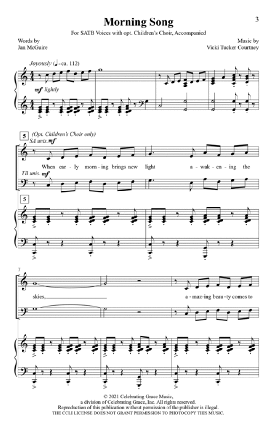 Morning Song 4-Part scores gallery preview page 2