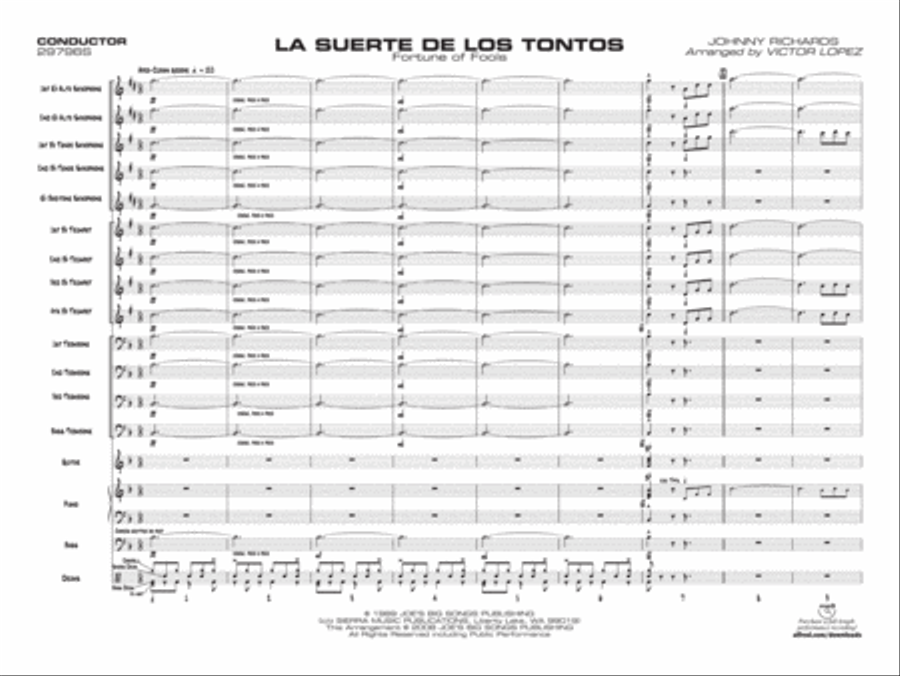 La Suerte de los Tontos Jazz Ensemble scores gallery preview page 2