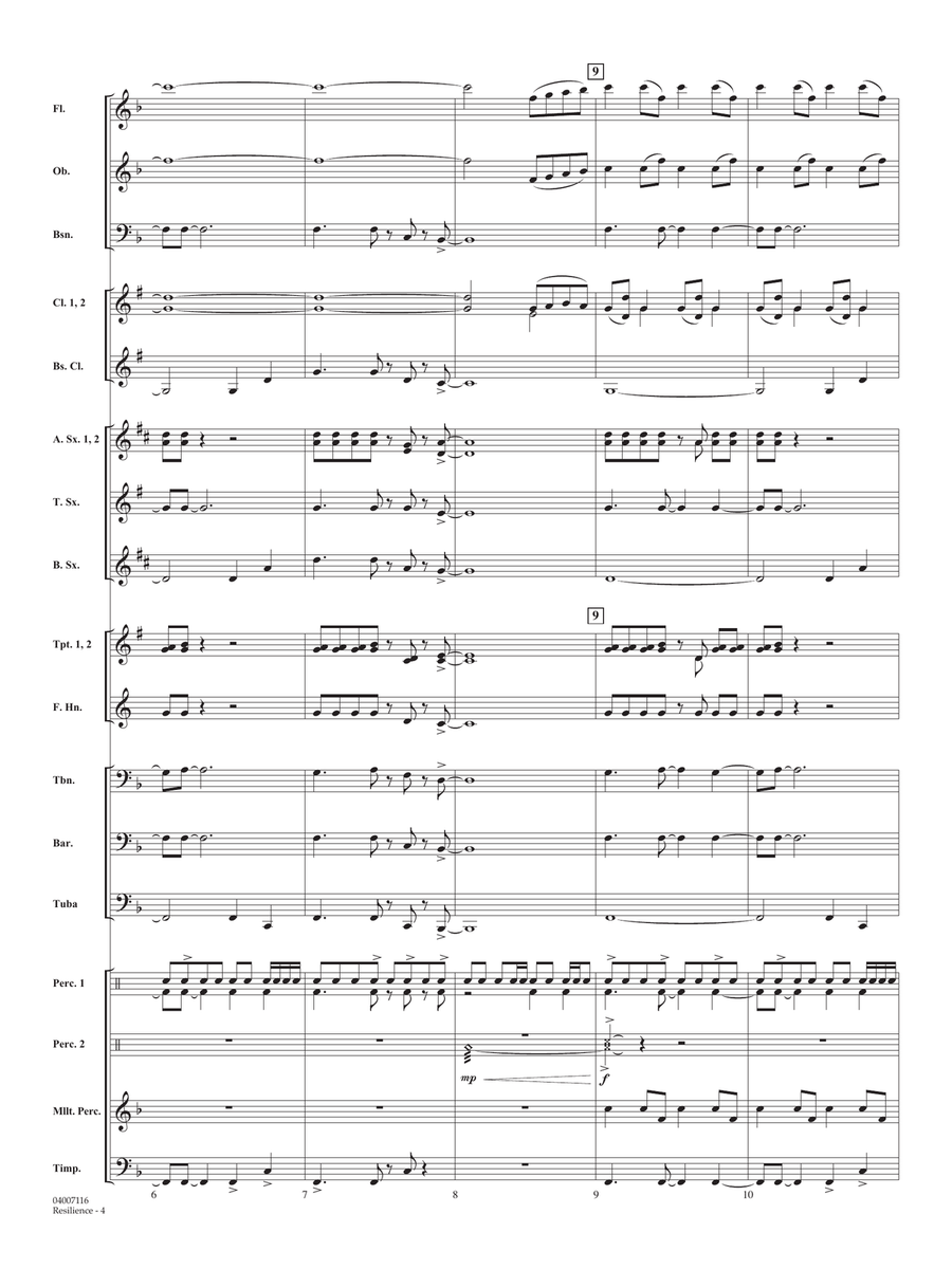 Resilience - Conductor Score (Full Score) Concert Band scores gallery preview page 4