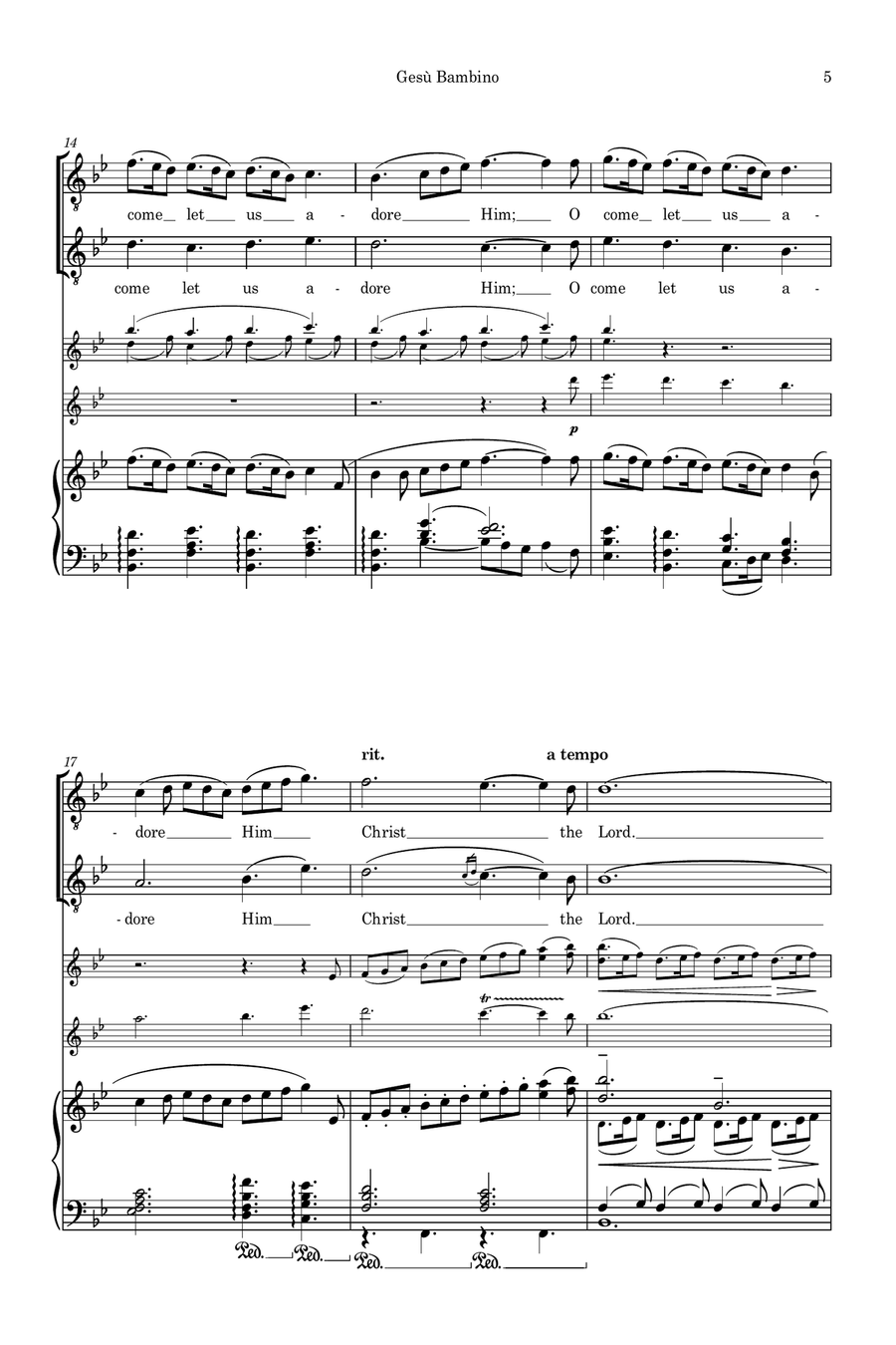 Gesù Bambino Piano, Vocal scores gallery preview page 5