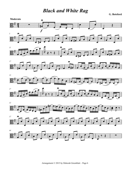 Ragtime Trios for Strings - Viola C