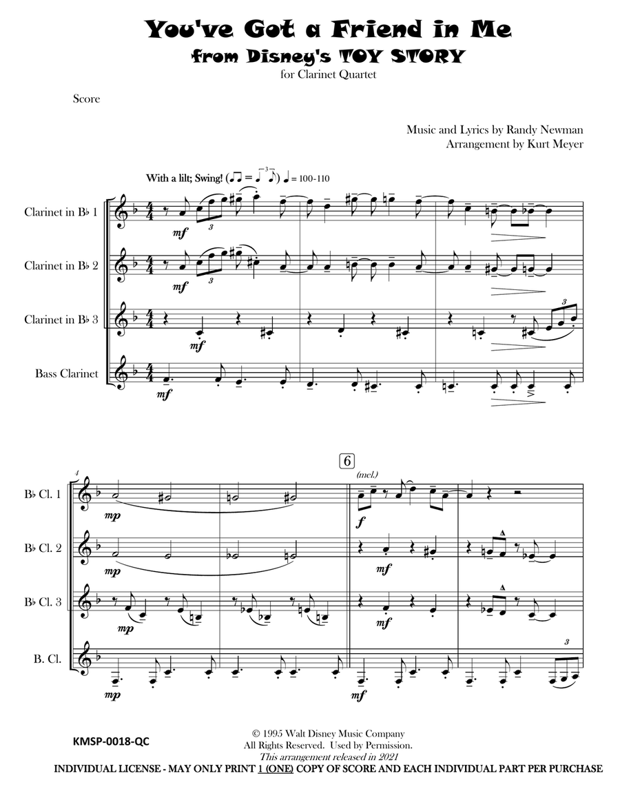 You've Got A Friend In Me Woodwind Ensemble scores gallery preview page 2