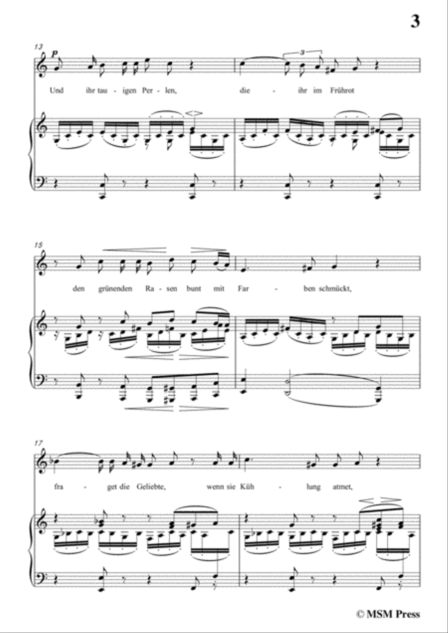 Schumann-Romanze,in C Major,for Voice and Piano Voice Solo scores gallery preview page 5