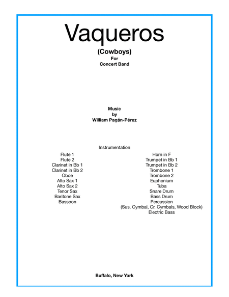 Vaqueros (Cowboys) For Concert Band image number null