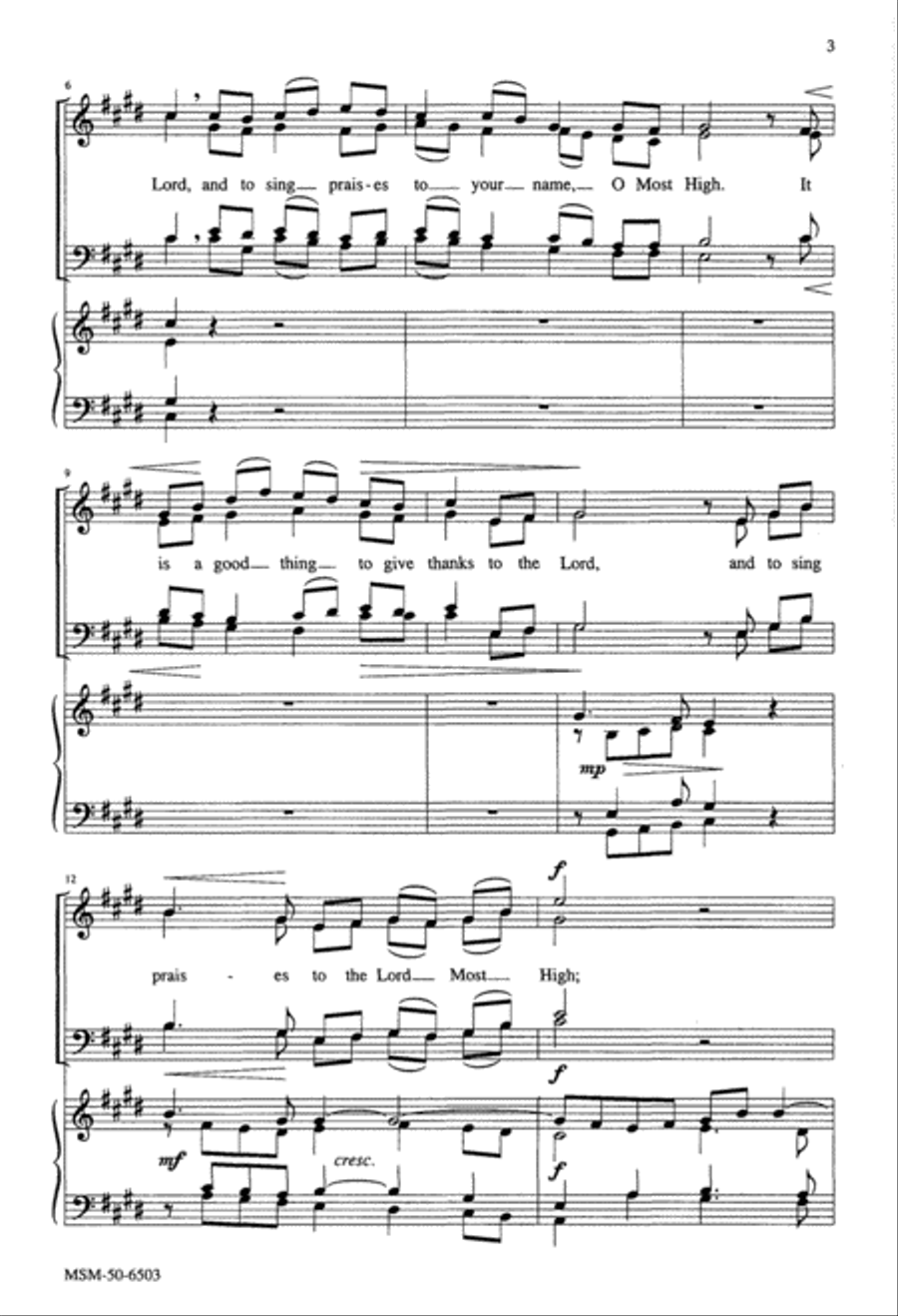 It Is a Good Thing to Give Thanks 4-Part scores gallery preview page 3
