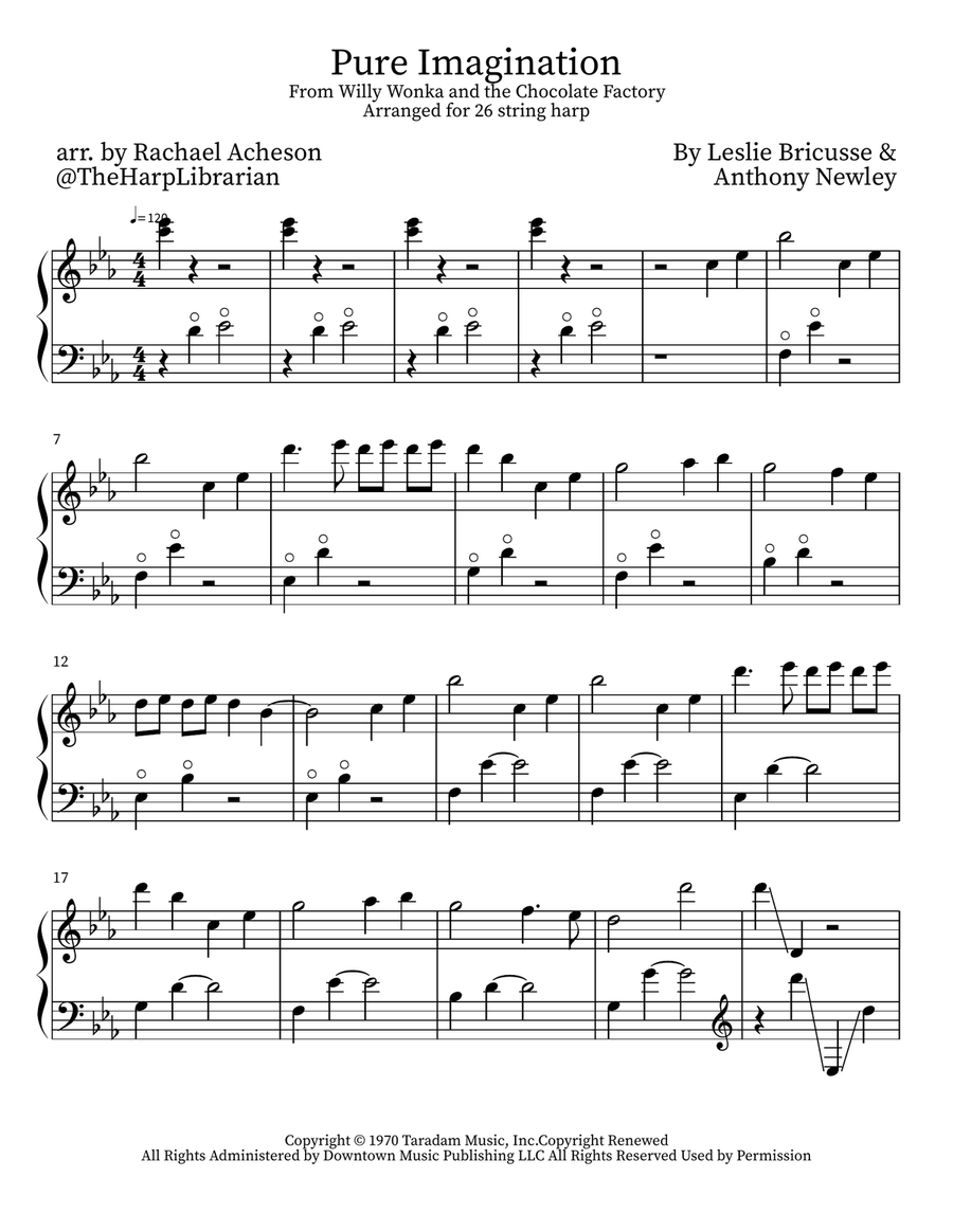 Pure Imagination Celtic Harp scores gallery preview page 2