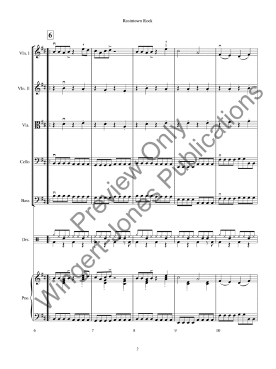 Rosintown Rock Rosintown Rock String Orchestra scores gallery preview page 5