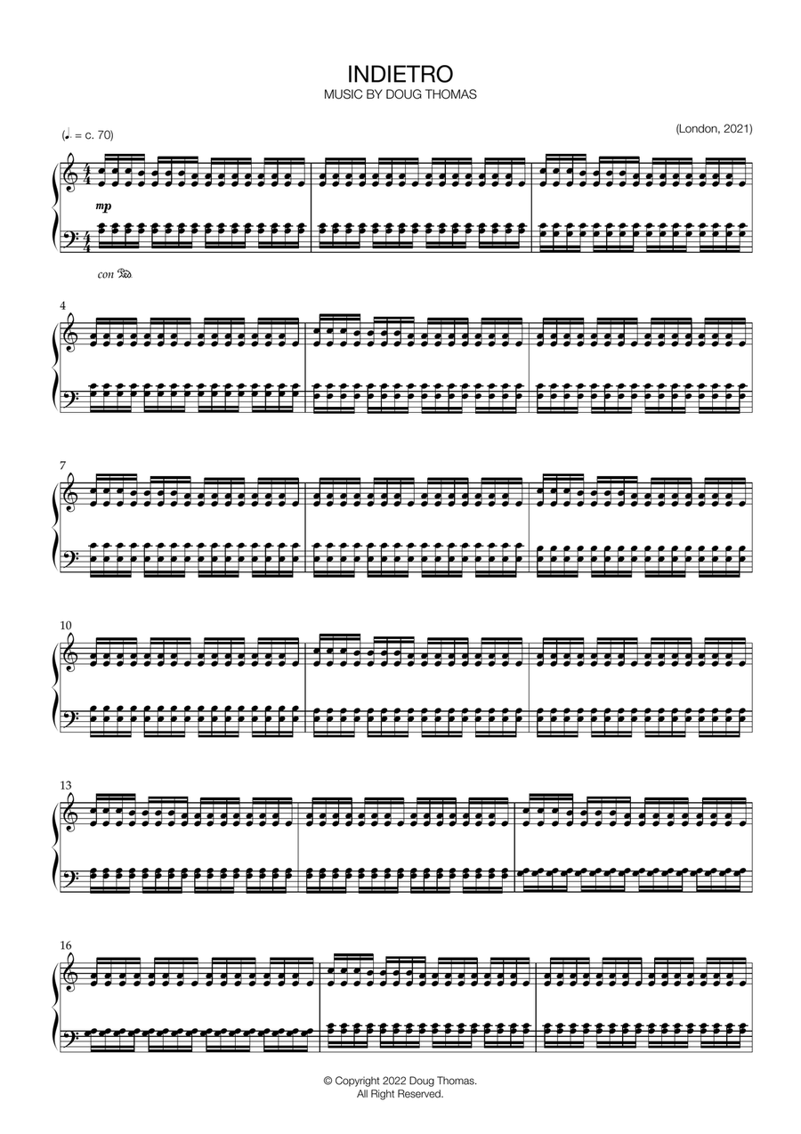 Indietro Piano Solo scores gallery preview page 2