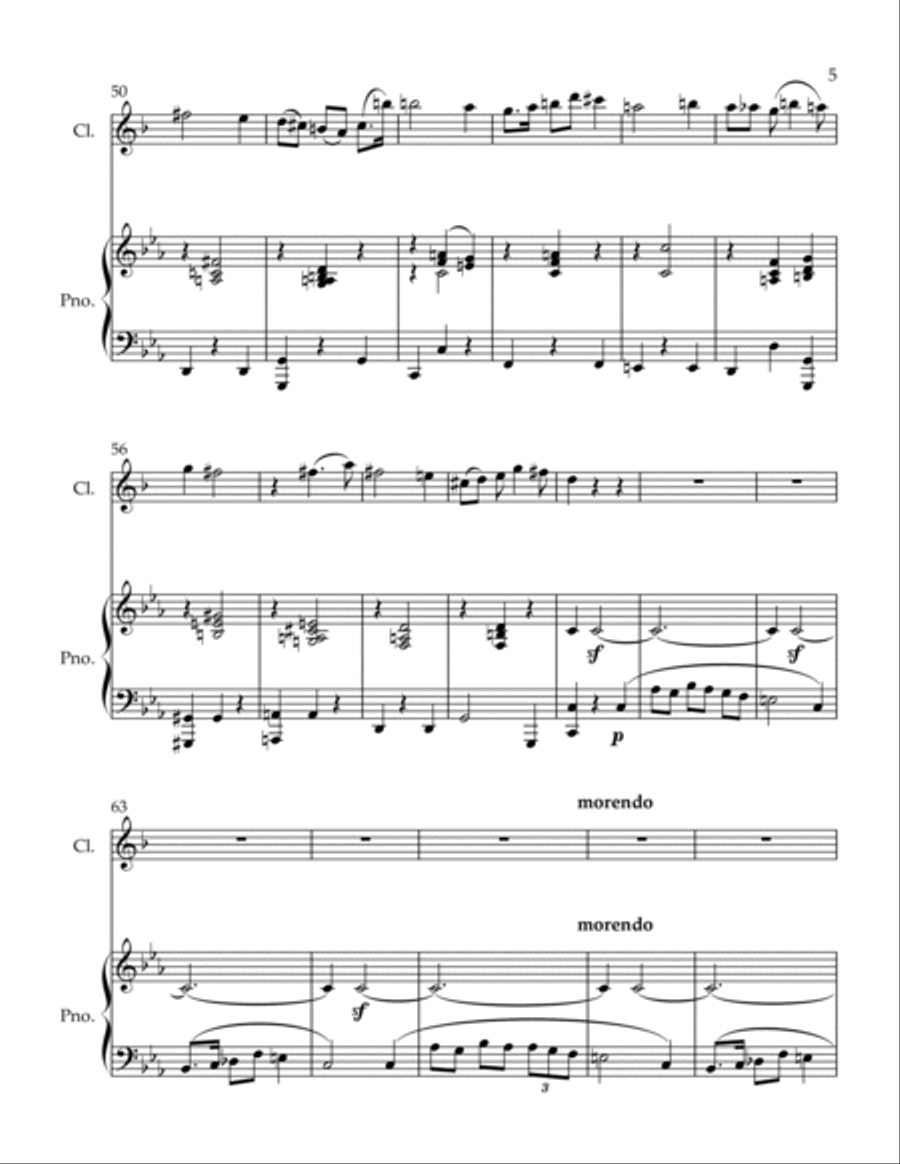Mazurka Clarinet Solo scores gallery preview page 5