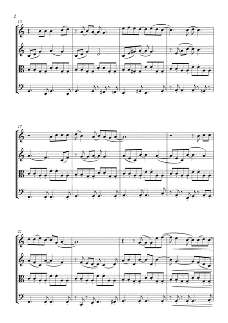 Daniel Daniel String Quartet scores gallery preview page 3