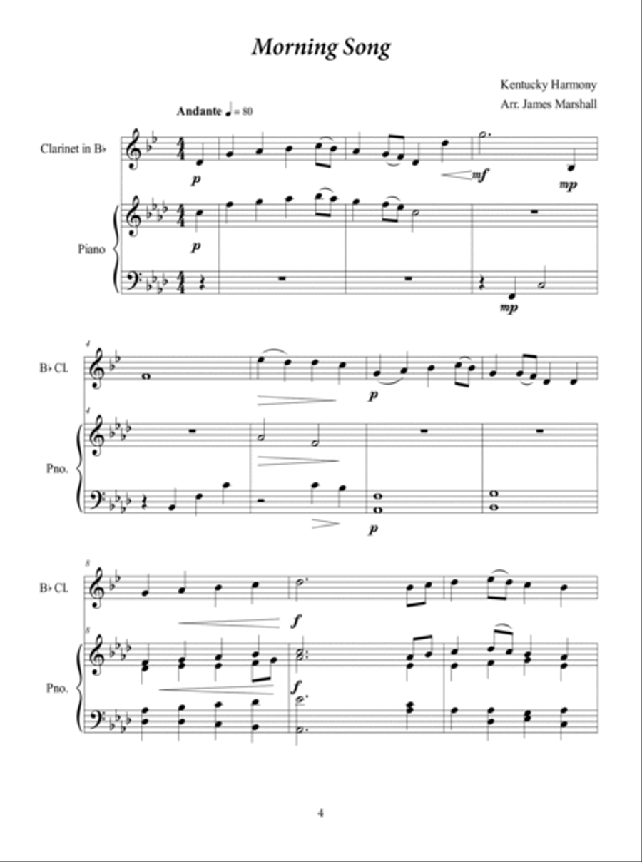American Song Collection for Clarinet and Piano Clarinet Solo scores gallery preview page 5