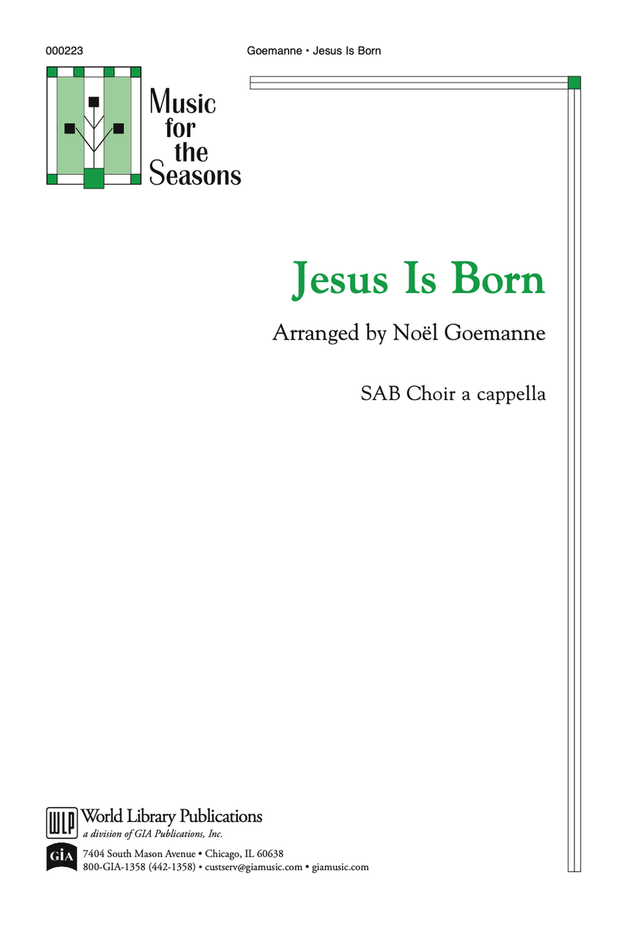 Jesus Is Born 3-Part scores gallery preview page 1