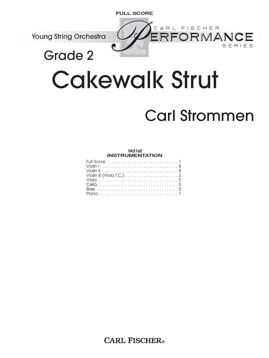 Cakewalk Strut Cakewalk Strut String Orchestra scores gallery preview page 1