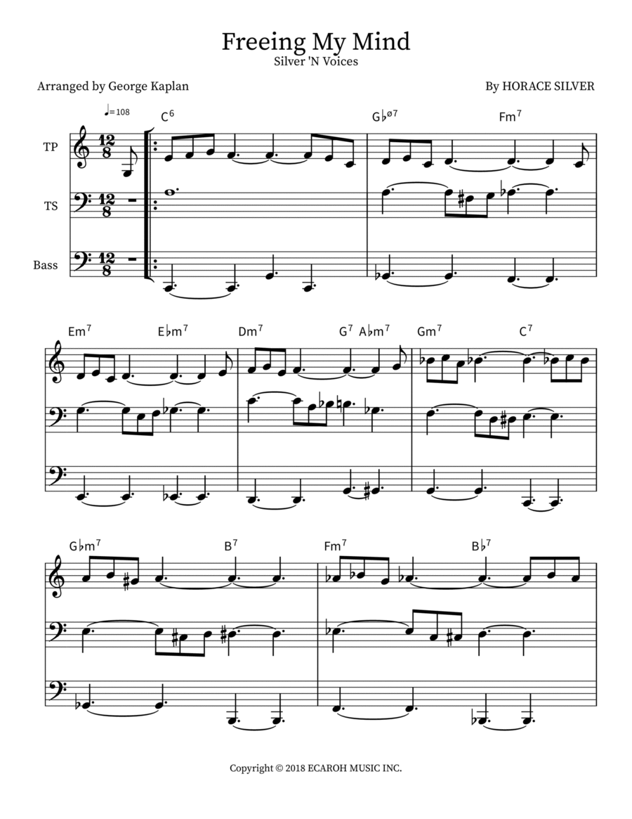 Freeing My Mind Small Ensemble scores gallery preview page 1