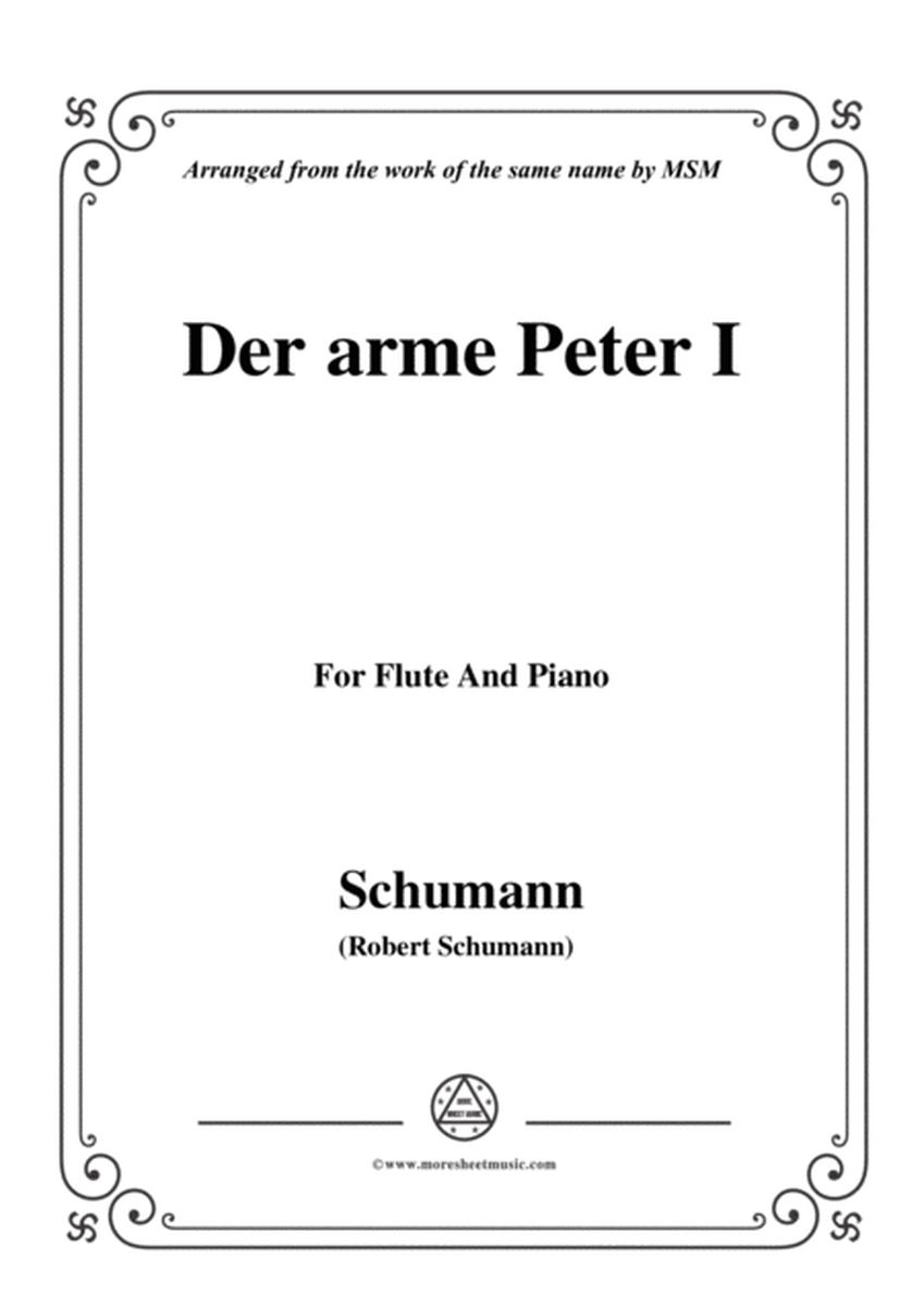 Schumann-Der arme Peter 1,for Flute and Piano image number null