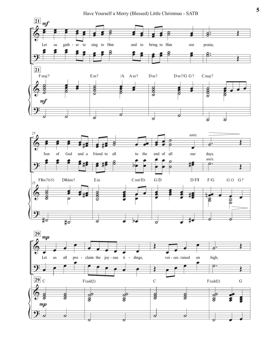 Have Yourself A Merry Little Christmas 4-Part scores gallery preview page 5