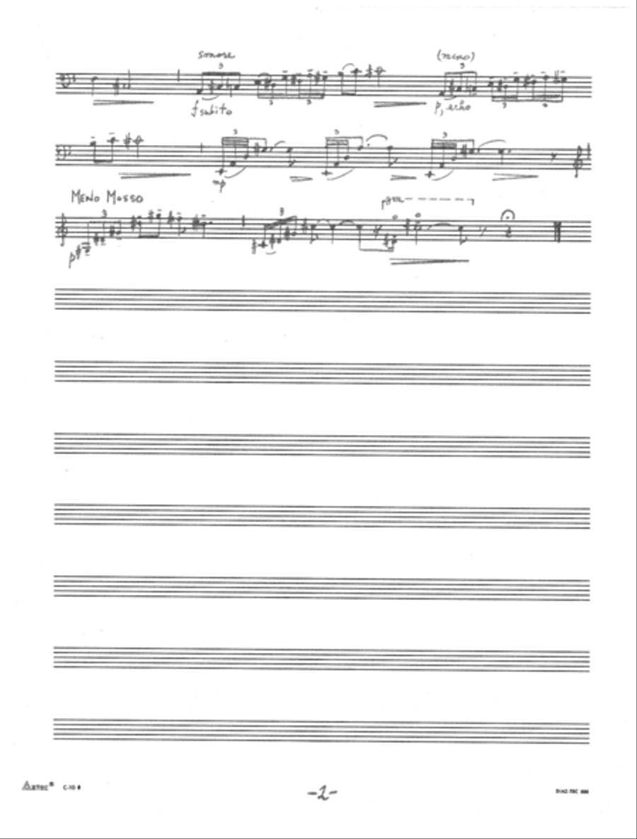 [Blank] Four Studies for Contrabass Double Bass scores gallery preview page 5