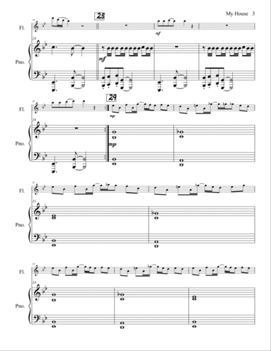 My House Flute Solo scores gallery preview page 4