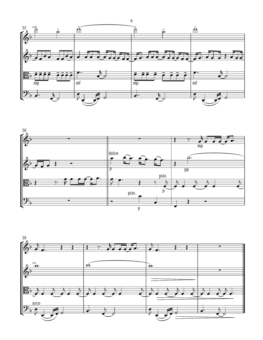 Unwritten String Quartet scores gallery preview page 6