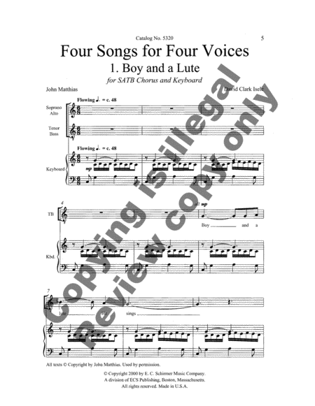 Four Songs for Four Voices image number null