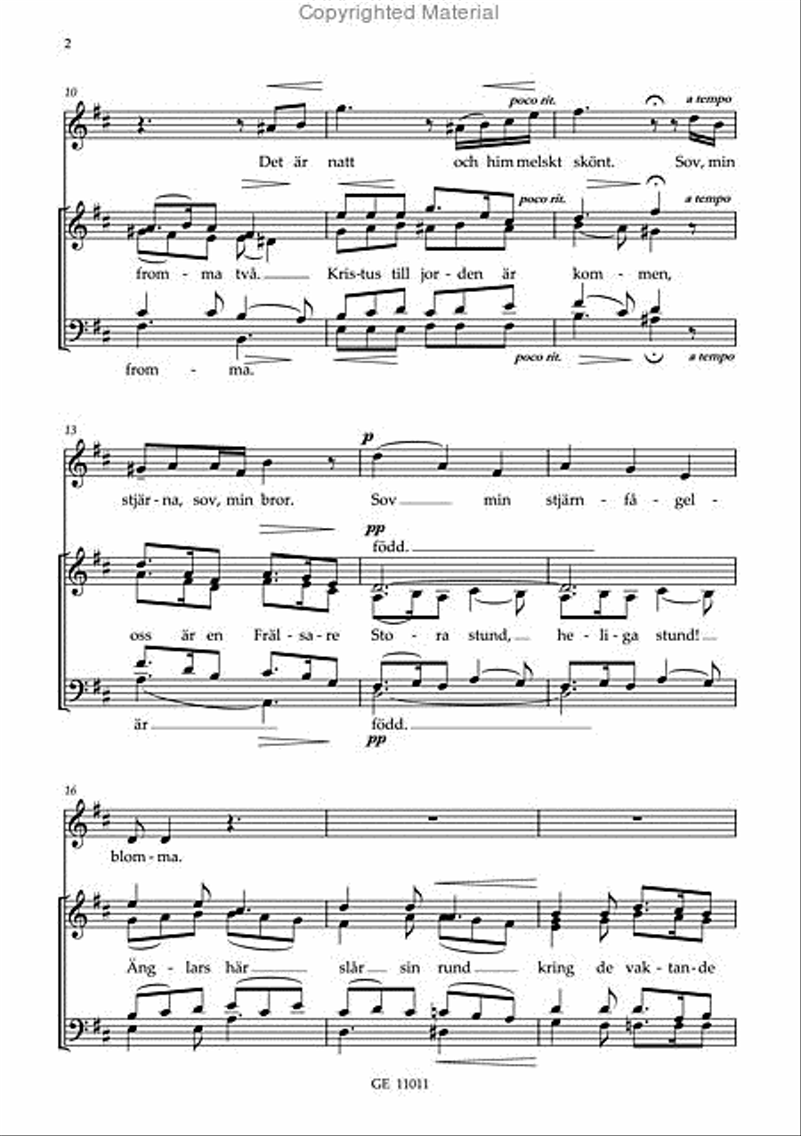 Marias vaggvisa Marias vaggvisa 4-Part scores gallery preview page 3