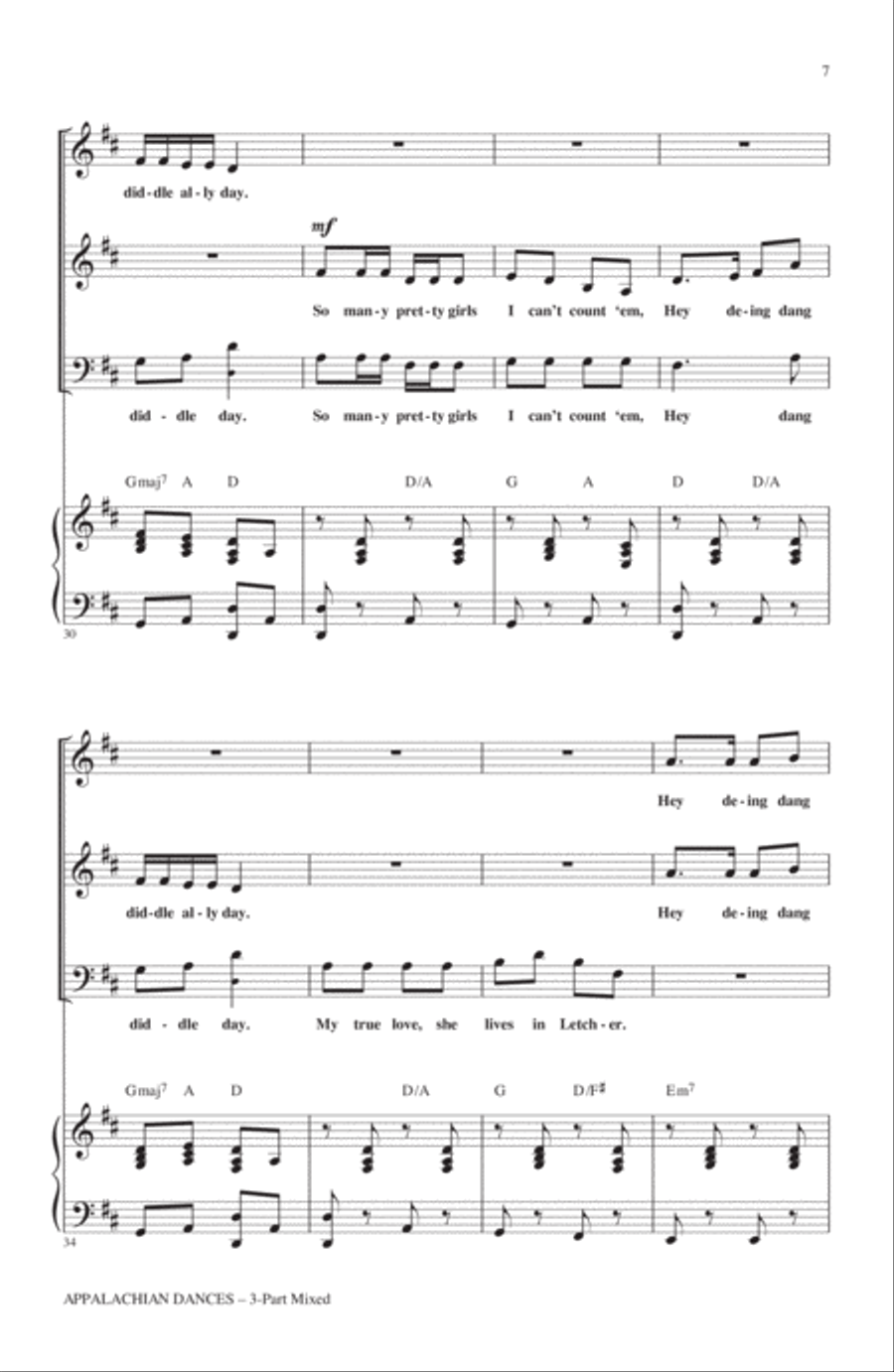 Appalachian Dances (Medley) 3-Part scores gallery preview page 5
