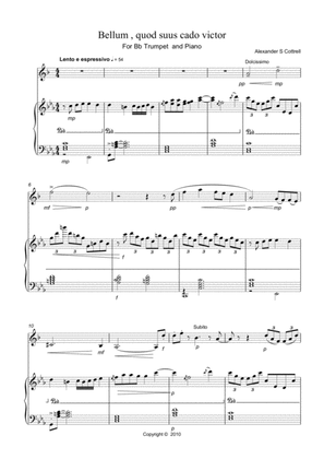 Bellum, quod suus cado victor - For Trumpet and Piano