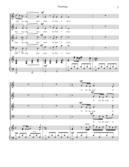 Yearnings- SATB with piano image number null