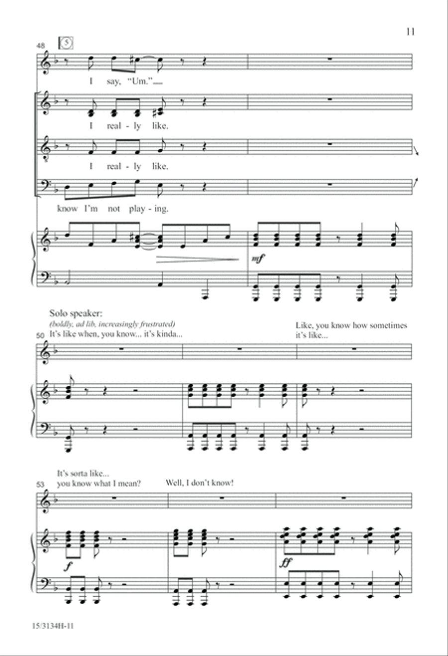 Like, I Like to Say Like 4-Part scores gallery preview page 11