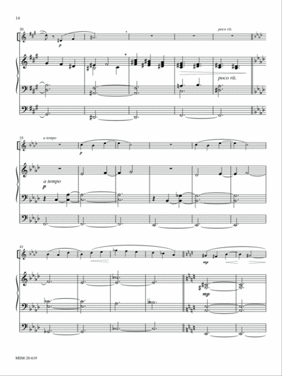 Lament (Organ Accompaniment Version) Organ scores gallery preview page 3