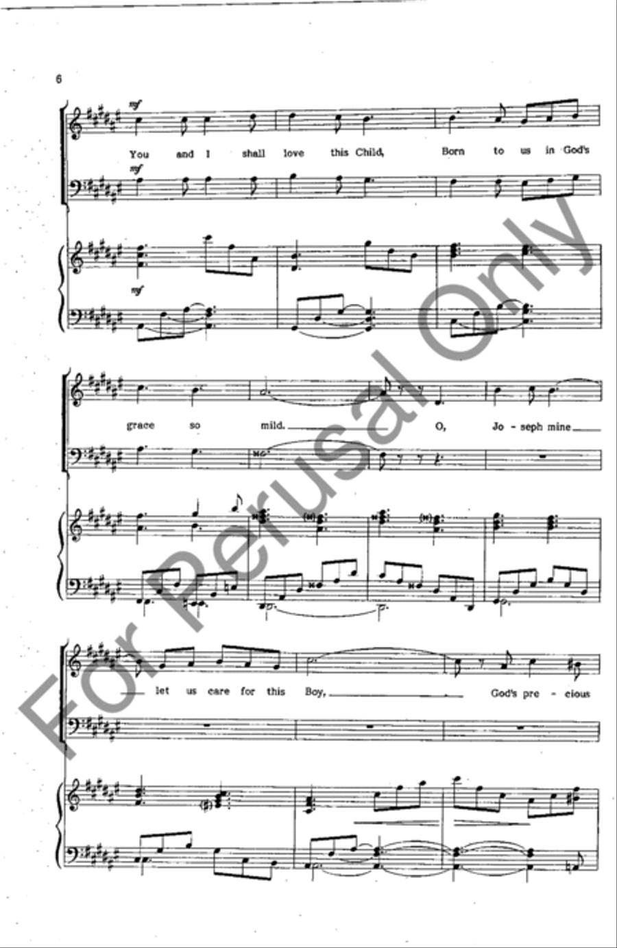 Mary And Joseph 4-Part scores gallery preview page 5