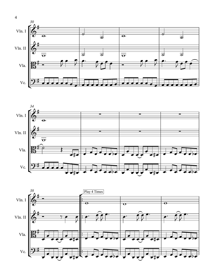 Come As You Are String Quartet scores gallery preview page 4