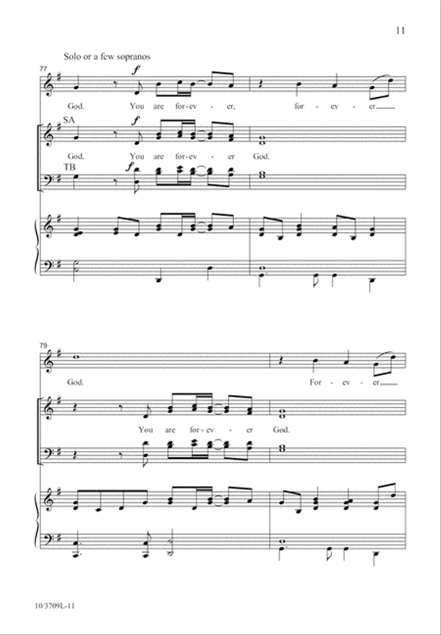 You Are Forever God You Are Forever God 4-Part scores gallery preview page 11