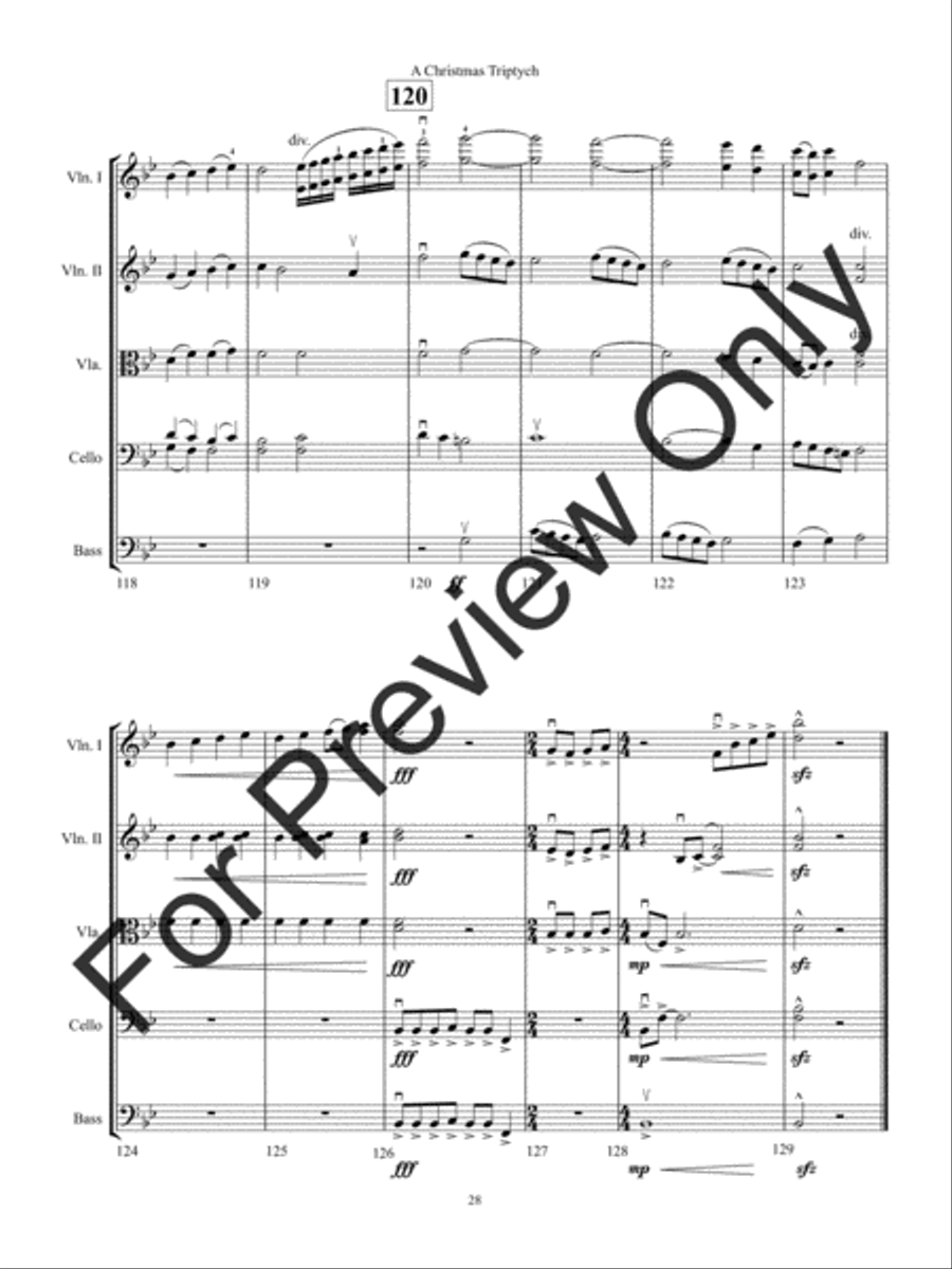 A Christmas Triptych String Orchestra scores gallery preview page 31