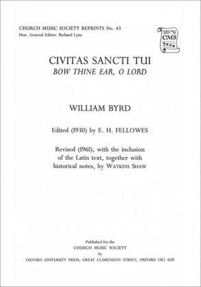 Civitas sancti tui (Bow thine ear, O Lord)