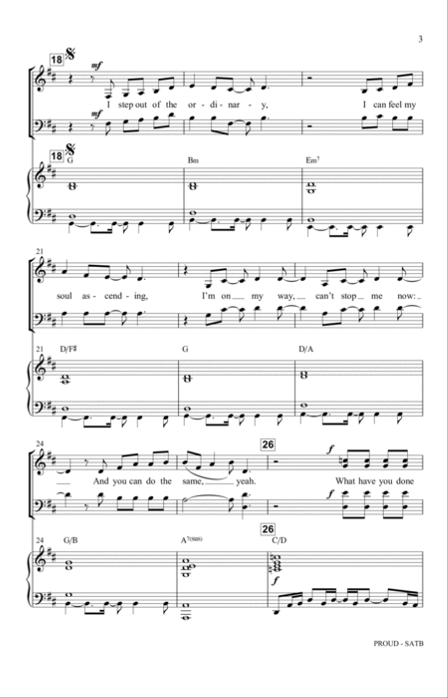 Proud (arr. Greg Gilpin) Proud (arr. Greg Gilpin) 4-Part scores gallery preview page 3