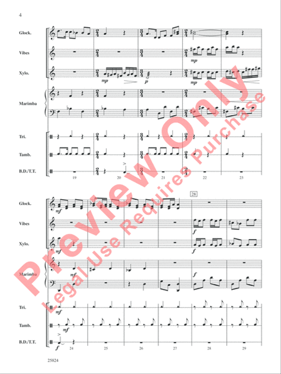 Double Trouble (from Harry Potter and the Prisoner of Azkaban) Percussion Ensemble scores gallery preview page 5