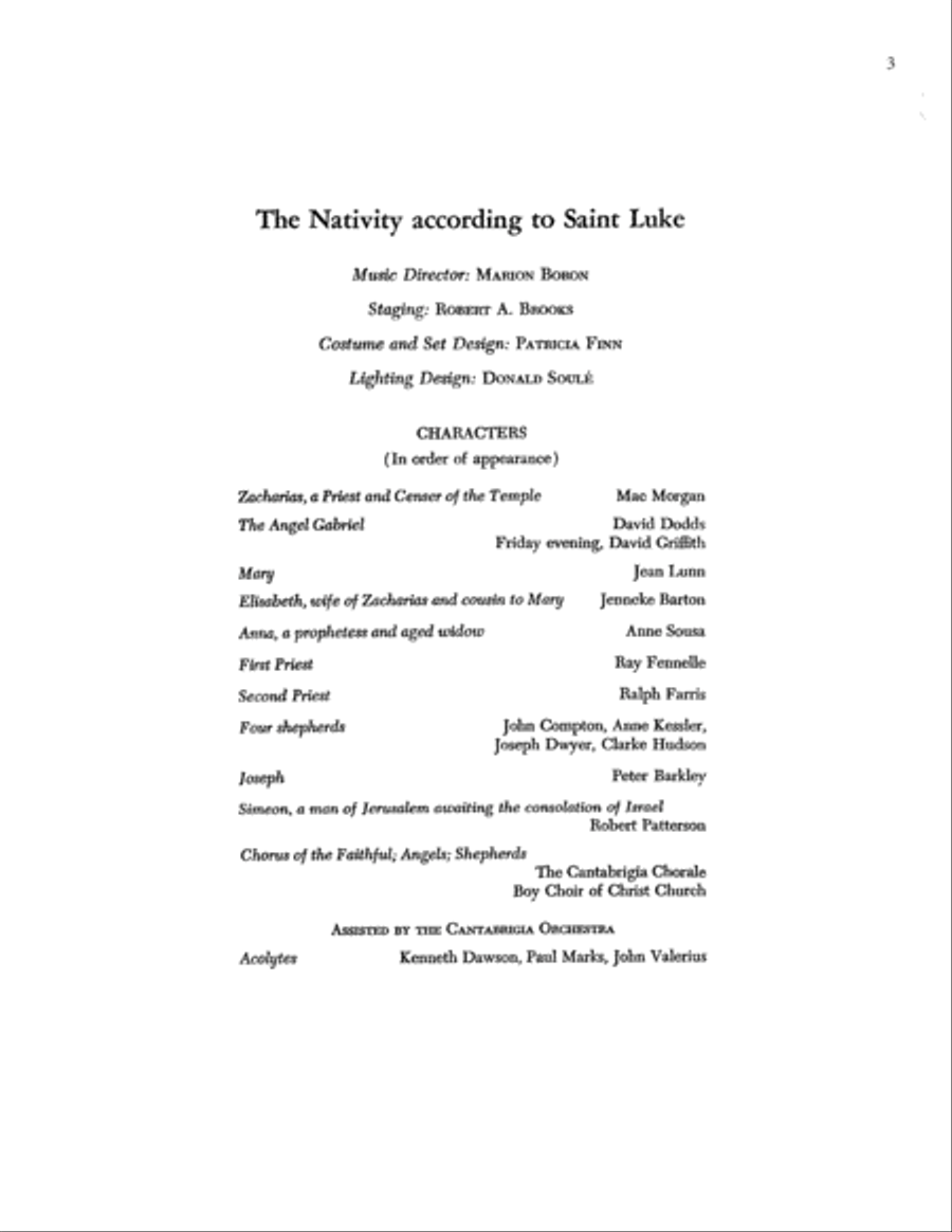 The Nativity According to Saint Luke (Downloadable Stage Guide) Christmas scores gallery preview page 2