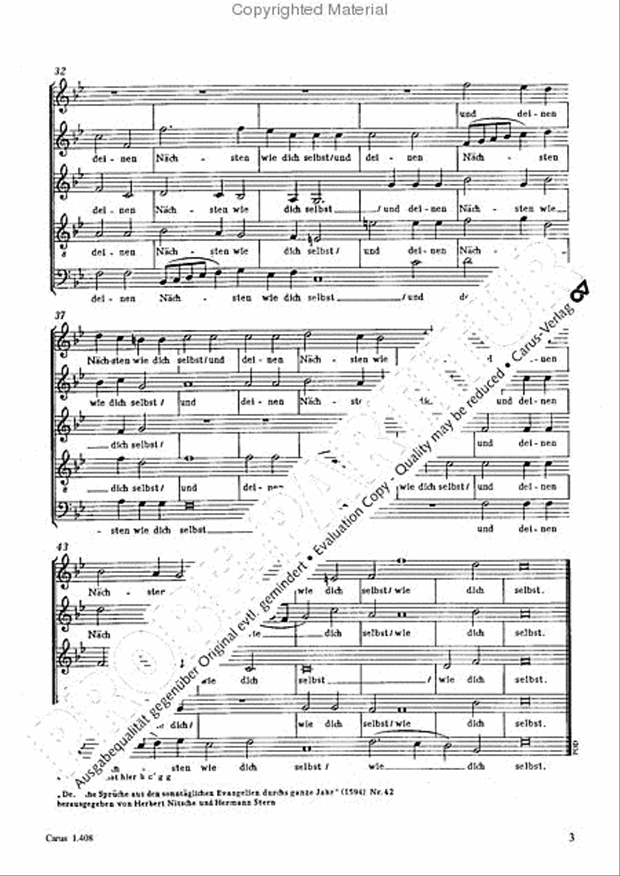Du sollst Gott, deinen Herren, lieben von ganzem Herzen SSATB scores gallery preview page 4