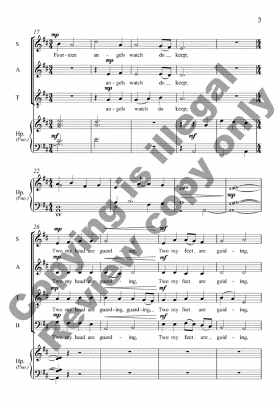 Fourteen Angels 4-Part scores gallery preview page 4