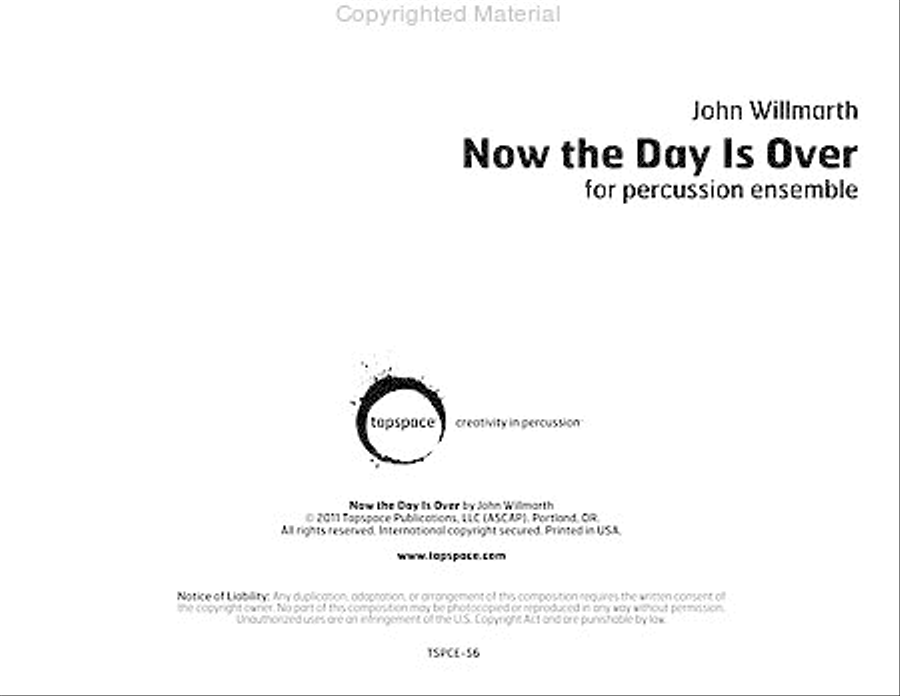 Now the Day Is Over Now the Day Is Over Percussion Ensemble scores gallery preview page 2