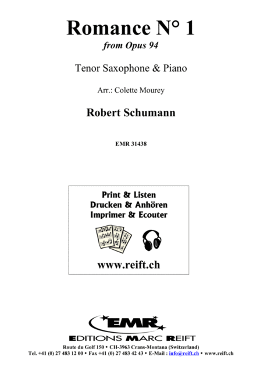 Romance No. 1 Tenor Saxophone scores gallery preview page 1