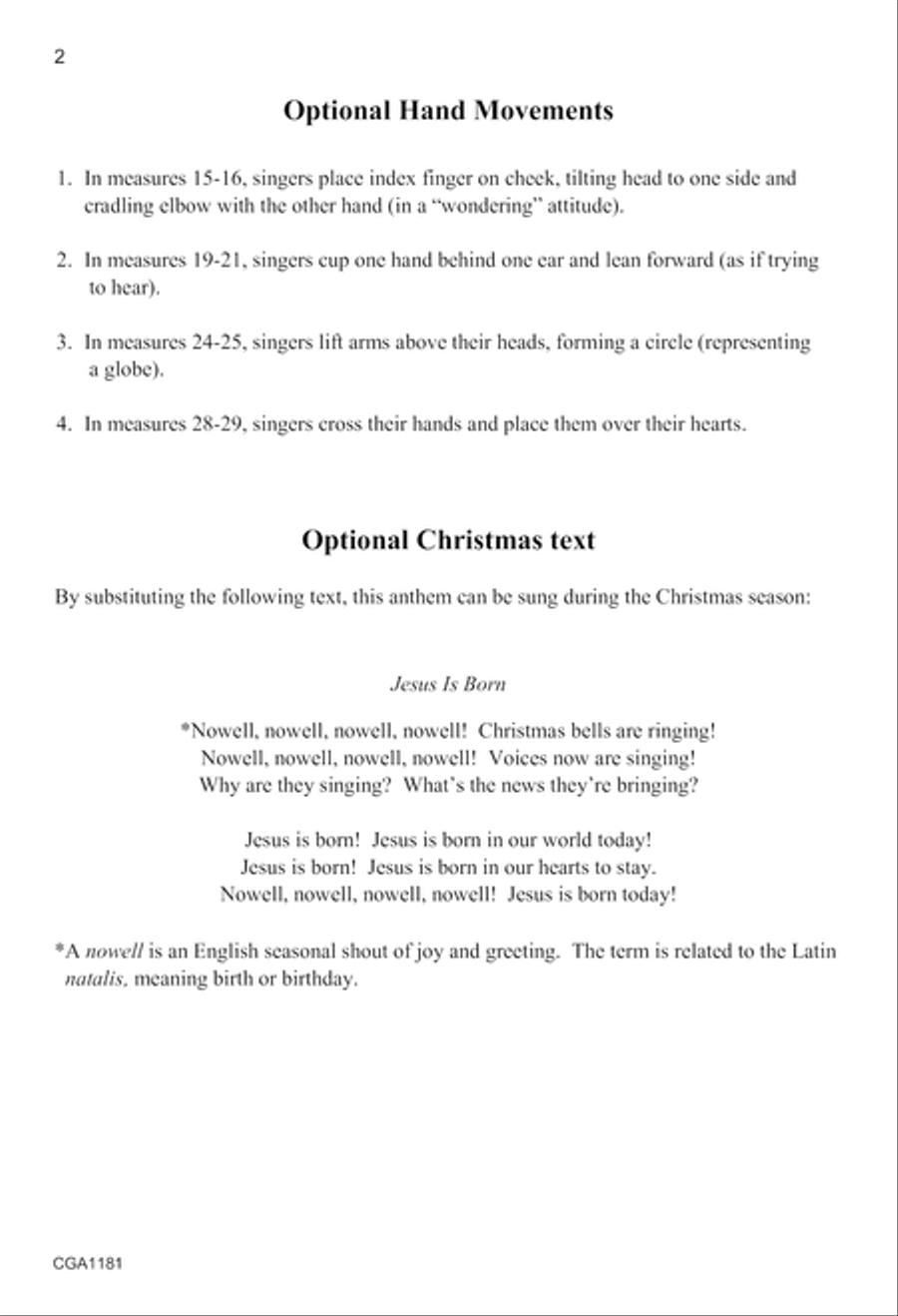 Jesus Lives Unison Choir scores gallery preview page 2