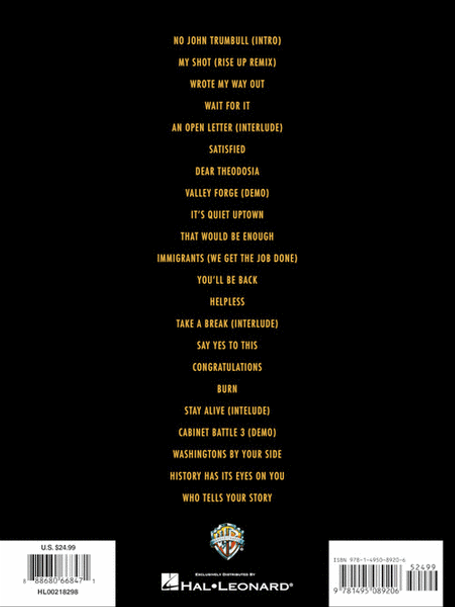 The Hamilton Mixtape Piano, Vocal, Guitar scores gallery preview page 6
