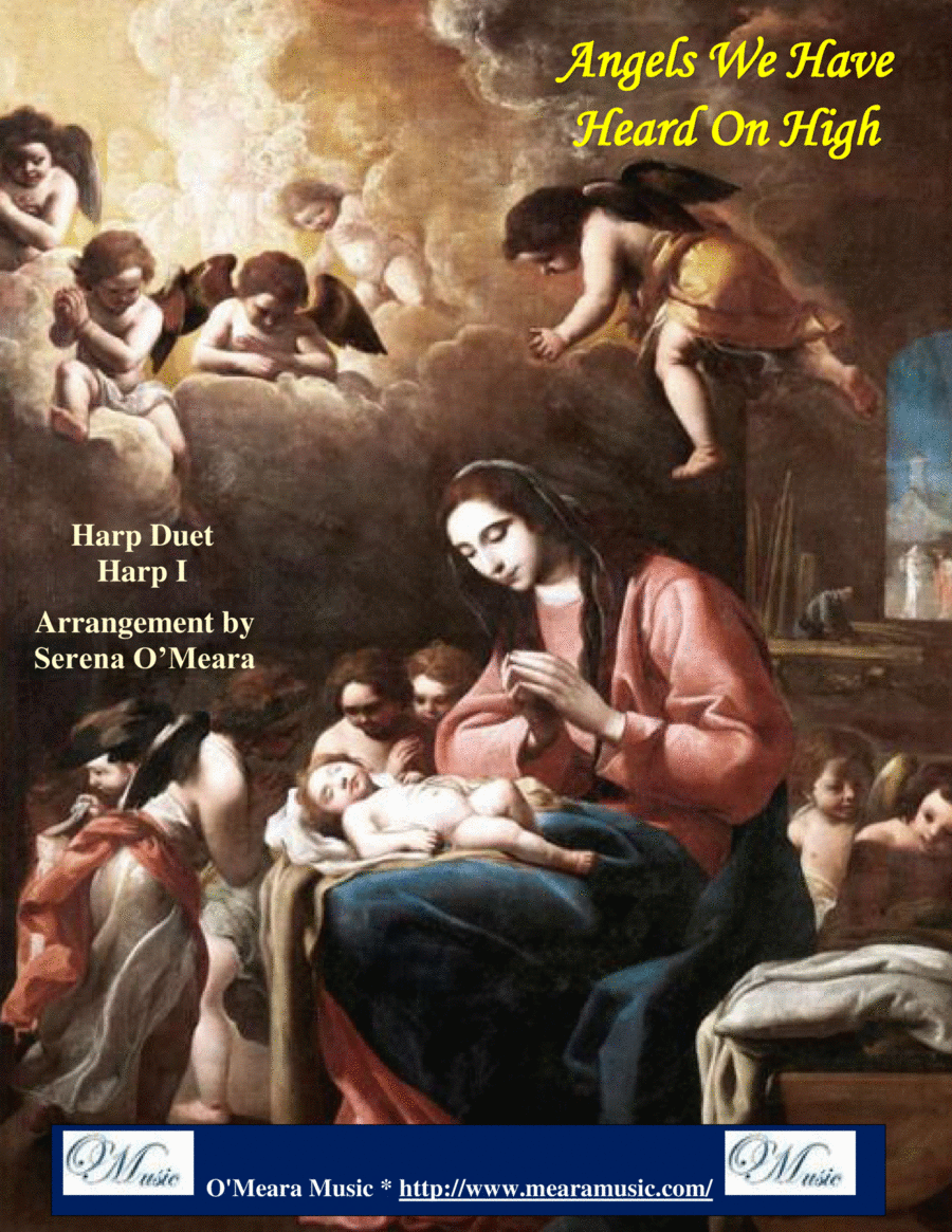 Angels We Have Heard On High, Harp I Celtic Harp scores gallery preview page 1
