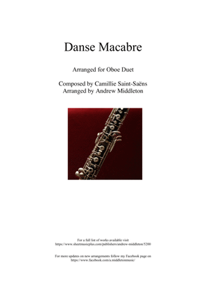 Book cover for Danse Macabre arranged for Oboe Duet